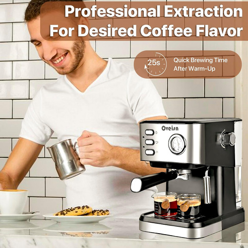 Máquina De Espresso Oveisn Home Cafetera Espresso Café