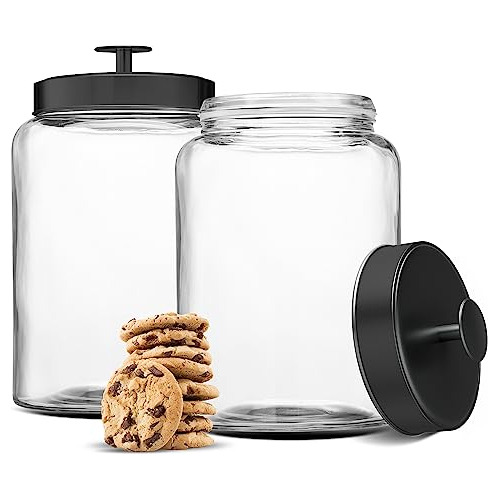 Glass Large Kitchen Canister Set, Food Storage Containe...
