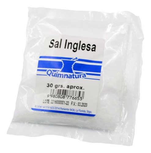 Sal Inglesa 30gr (sulfato De Magnesio Heptahidratado)