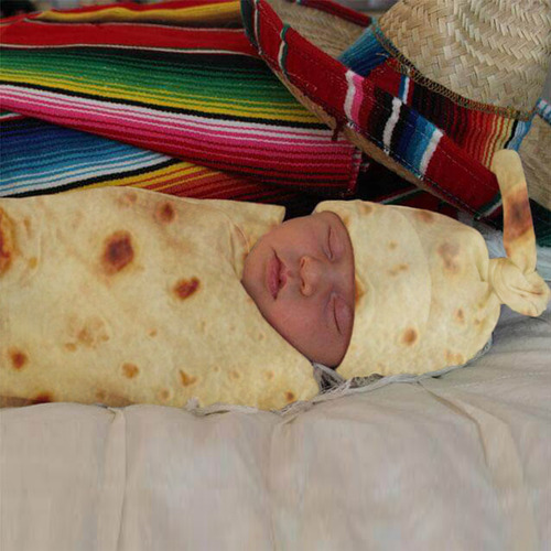 Manta Burrito Para Bebés Con Forma De Tortilla De Harina, Ma