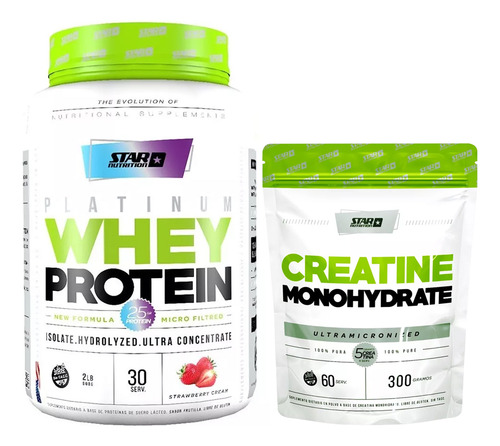 Star Nutrition Whey Protein 2lb + Creatina Monohidrato 300gr