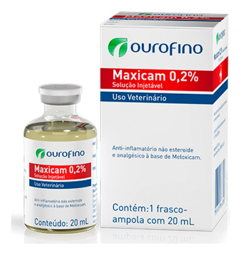 Maxicam 0,2% Solução Ingetável 20ml Cães Gatos Ourofino