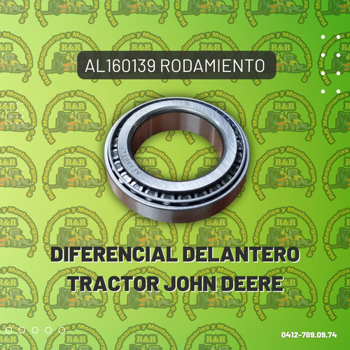Al160139 Rodamiento Diferencial Delantero Tractor John Deere