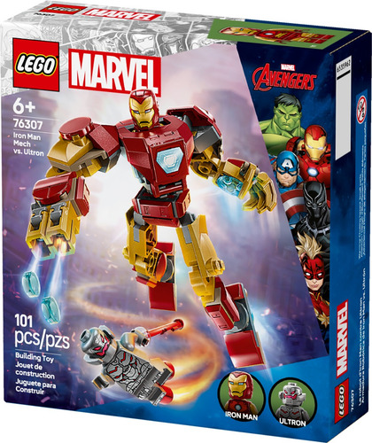 Blocos De Montar 76307 Marvel Robô Homem De Ferro Lego 101 Homem De Ferro