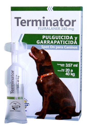 Cherry Terminator 20 A 40kg Pipeta Antipulgas Y Garrapatas