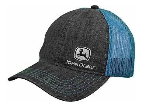 John Deere Tractors Denim Turquesa Bordado