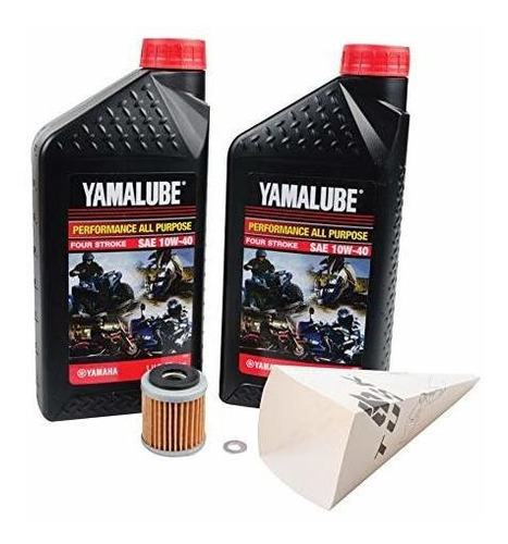Kit Cambio De Aceite Yamalube 10w-40 Para Yamaha Yz450f