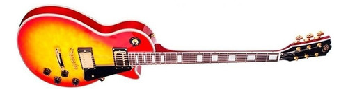Guitarra elétrica SX EH Series EH3D les paul de bordo/mogno 2000 cherry sunburst brilhante com diapasão de pau-rosa