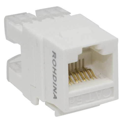 Conector Rj-45 Cat5e Fêmea 8 Vias Branco 7881114 Rohdina