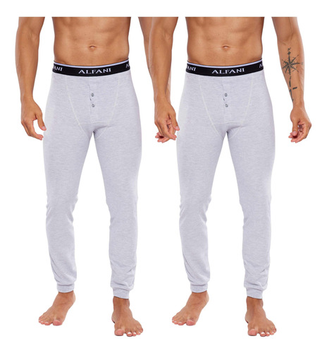 Pantalon Térmico Para Hombre 100% Algodon Alfani 2 Pack