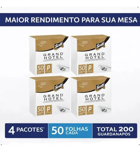 Guardanapo Grand Hotel Pequeno Scott Kimberly Clark C/ 200fl
