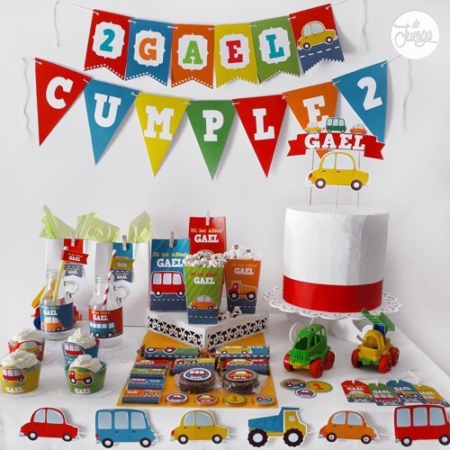 Kit Imprimible Autitos Personalizado Deco Y Candy Bar