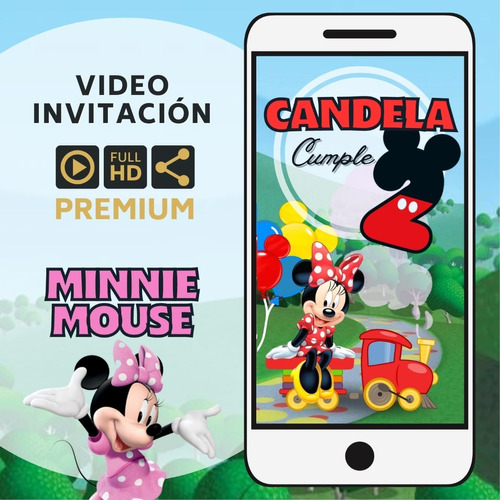 Video Invitación Animada Minnie Mouse (con Foto)