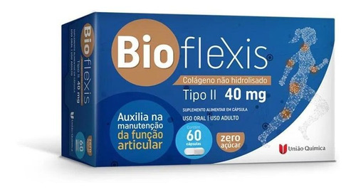 Colágeno Não Hidrolizado Bioflexis 40mg Com 60 Cápsulas