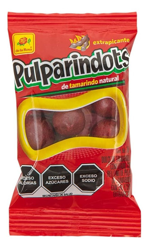 Dulce Confitado Con Relleno 60 Pz Pulparindots De La Rosa