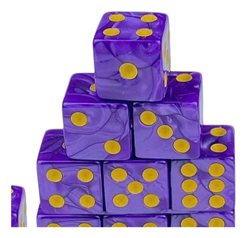 10 Dados De Colores De Dos Tonos Para Amarillo Violeta