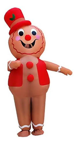 Zyj-awasa Disfraz De Hombre De Pan De Jengibre Inflable De