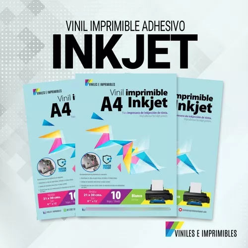 Vinilo Blanco Mate Waterproof Inkjet A4 100h Disershop