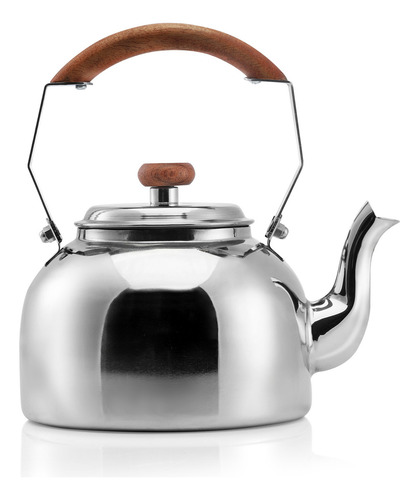 Pava mate Acero Inoxidable pico matero cebador 1,6 Litros color plateado Golden Art