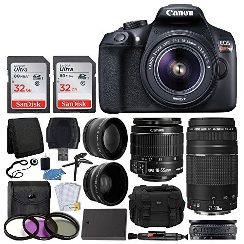 Canon Eos Rebel T6 Digital Slr Camera, 18-55mm Ef-s Lens, Ef