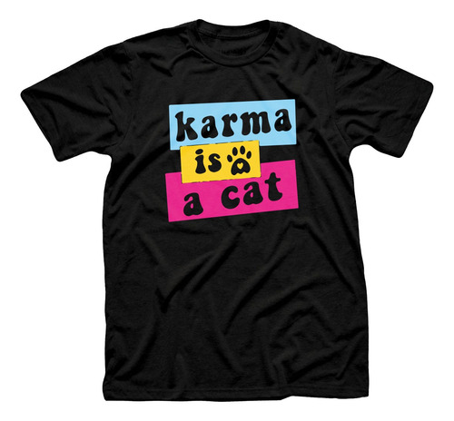 Remera Algodón Premium Taylor Swift Karma Is A Cat Colores
