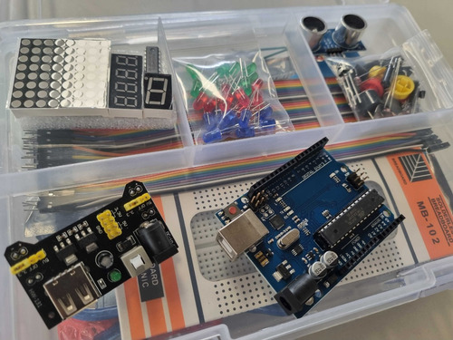 Imagen 6 de 10 de Kit Arduino Basico Principiantes Completo Caja Organizadora