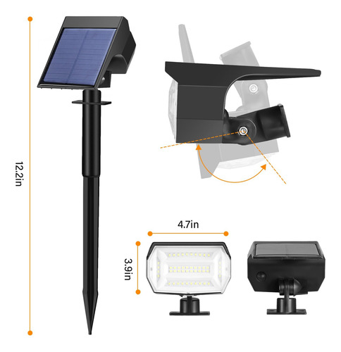Focos Solares Para Paisaje, 48 Luces Led Iluminación Para