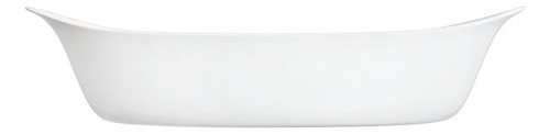 Assadeira Oval Smart Em Vidro Temperado 38x23 Cm - Luminarc Cor Branco