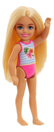Chelsea Barbie Pequeña Con Traje De Baño Playero