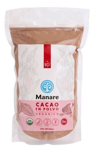 Cacao En Polvo Orgánico Raw 500g. Manare. Agronewen