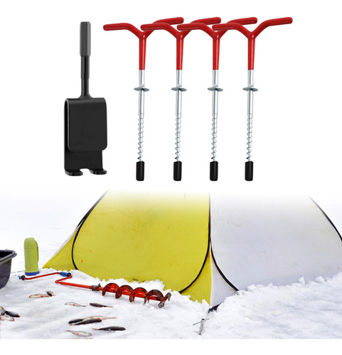 4x Anclajes Para Pesca En Hielo Estacas Para Carpas De Pesca
