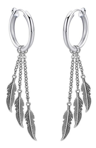 Aros Punk A Presion Plumas Silver Space Hombre Mujer 2020