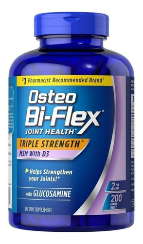 Osteo Biflex Triple Msm Vitamina D3 200 Capsulas Eg O22