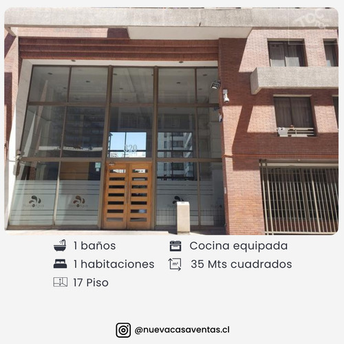Argomedo 320, Santiago: 1d/1b + Terraza Y Piscina
