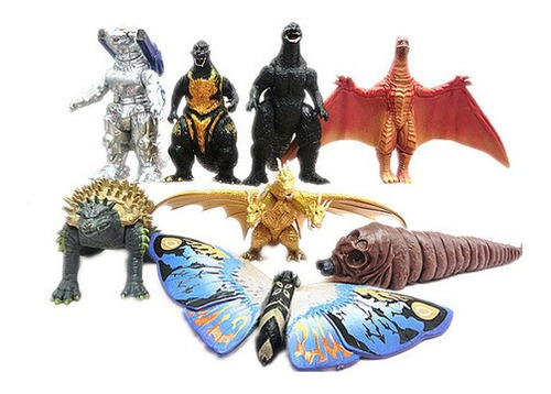 8 Piezas De Godzilla Figuras De Acción De Juguete