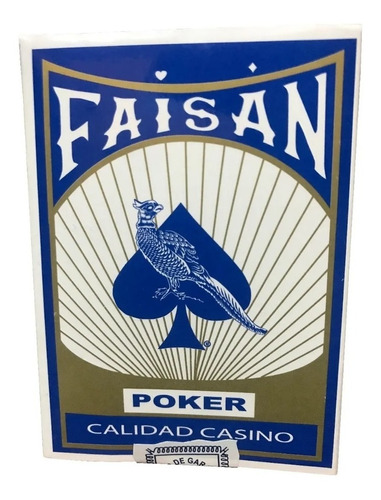 Faisan Baraja Naipe Poker 100% Plástico Color Rojo/azul