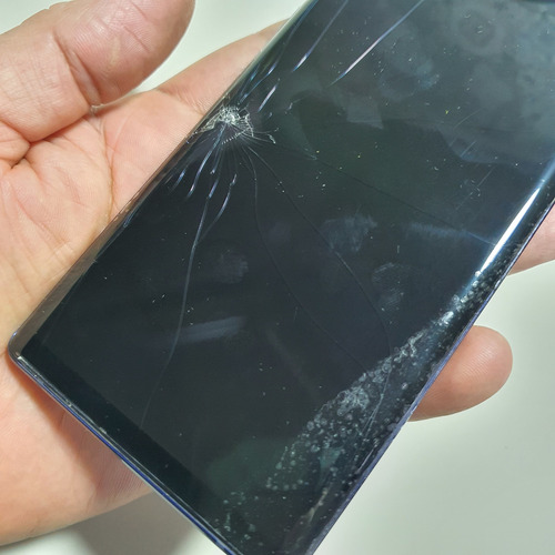 Samsung Galaxy Note 9 Liberado Detalle En Pantalla Azul Oscuro (Usado)