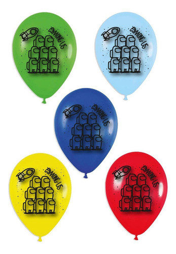 Globos Bombas Estampados X20u Among Us