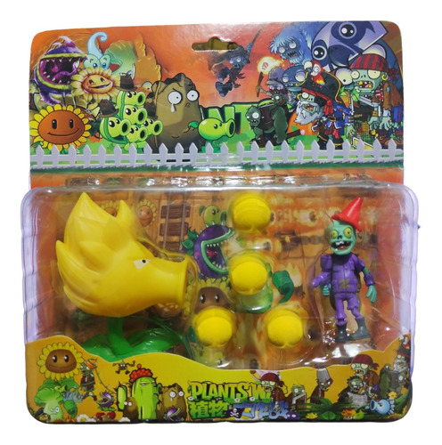 Muñecos Plantas Vs Zombies Lanzaguisante Blister Varios 