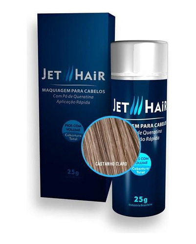 Jet Hair Maquiagem Cabelos Cor Castanho Claro Frasco Grande