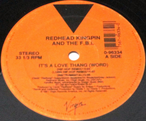 Redhead Kingpin - It's A Love Thang (word) Single Usa Lp