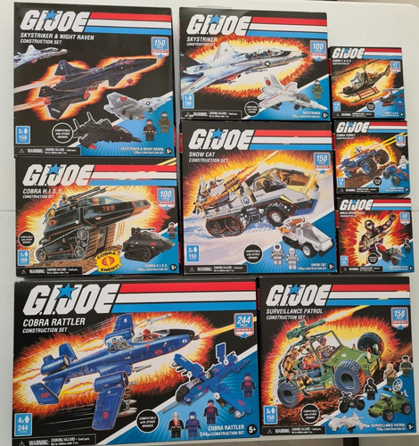 Gi Joe Construction Set: Paquete De 9 Sets De Vehiculos (Usado)