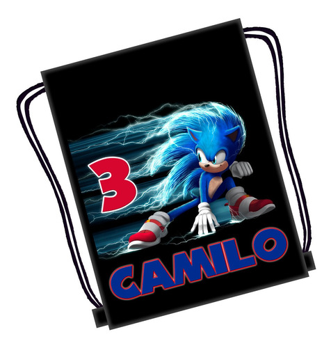 Morralito Dulcero Personalizados Fiestas. Sonic. 10 Pz.