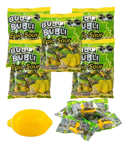 Bubli Bubli Epic Sour 300pz 1.5kg Goma Mascar Confite Limón