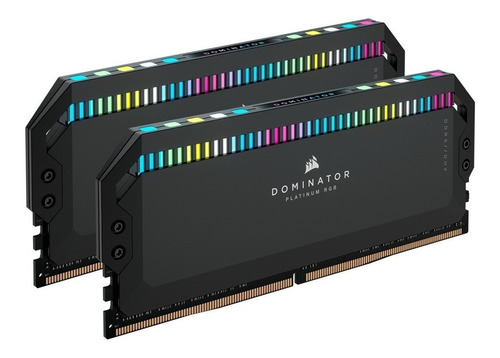Imagen 2 de 3 de Memoria RAM Dominator Platinum RGB gamer color negro 32GB 2 Corsair CMT32GX5M2X5600C36