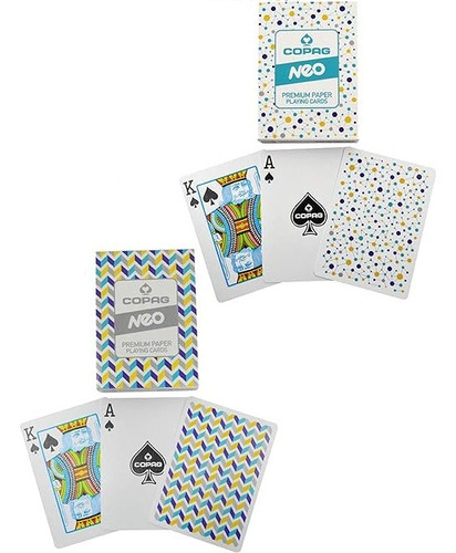 Kit 2 Baralhos Copag 310 Neo V2 Tune + Connect Cartamundi