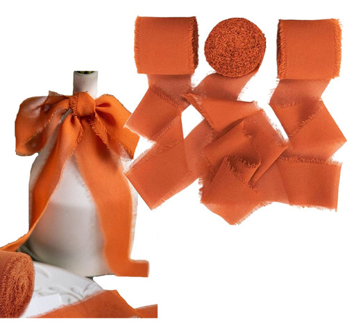 3 Fitas De Seda De Chiffon De 1,97 Polegadas Com Bordas