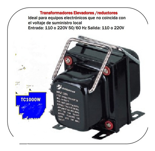 Convertidor De 110 A 220 Vac(reversible) 1000 Vatios 