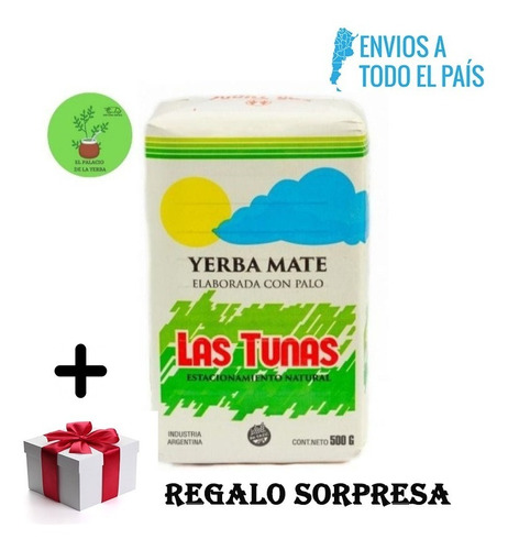 Yerba Mate Las Tunas X 20 Unid. De 500gr. + Regalo Sorpresa