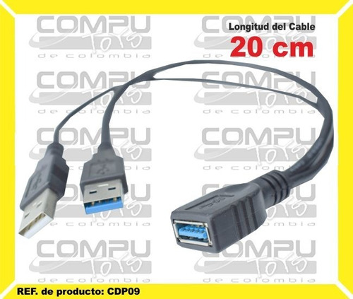 Extensión Usb 3.0 + Auxiliar Poder Ref: Cdp09 Computoys Sas